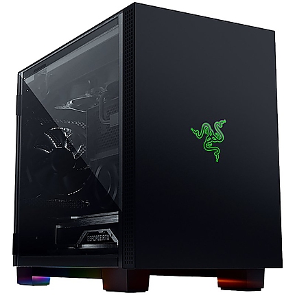 Razer Tomahawk Mini-ITX, Mini-ITX, Mini-DTX, SPCC Steel (0,8mm) Thick and All Tempered Glass Side Panels, 3 Expansion Slots, 3 x 2.5” HDD or SSD, Razer Chroma™ Underglow