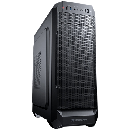 Chassis COUGAR MX331 Mesh-X, Mid Tower, MiniITX/MicroATX/ATX, 204 x 481 x 443 (mm), USB 3.0 x 1, USB 2.0 x 1, Mic x 1 / Audio x 1, Reset Button, Mesh Front Panel, 120mm x 1(Black fan x 1 pre-installed), Metal Left Panel, Maximum Number of Fans: 6 max