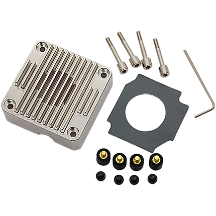 EK-DDC Heatsink Housing - Nickel, heatsink upgrade kit