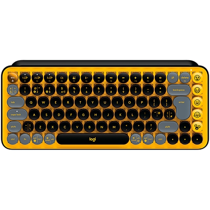 LOGITECH POP Keys Wireless Mechanical Keyboard With Emoji Keys - BLAST_YELLOW - US INT'L - BT  - INTNL - BOLT