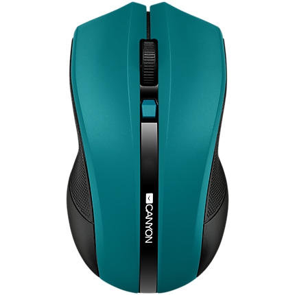 CANYON MW-5 2.4GHz wireless Optical Mouse with 4 buttons, DPI 800/1200/1600, Green, 122*69*40mm, 0.067kg