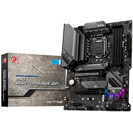 MSI MAG B560 TOMAHAWK WIFI, ATX, Socket 1200, Dual Channel DDR4 5066(OC)MHz, 2x PCIe x16 slots, 3x M.2 slots, 1x HDMI, 1x DP, 5x USB 3.2, 4x USB 2.0, Type-C, 7.1 HD Audio, 2.5Gbps LAN, WIFI, BT