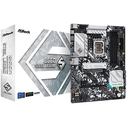 ASROCK MB Desktop B660 Steel Legend (S1700, 4x DDR4, 2x PCIe x16, 2x PCIe x1, 6x SATA3 6.0Gb/s, 2x M.2 PCIe, 6x USB 3.2, 4x USB 2.0, 2x USB-C, 1x HDMI, 1x DP 1.4, GLAN, ATX) Retail