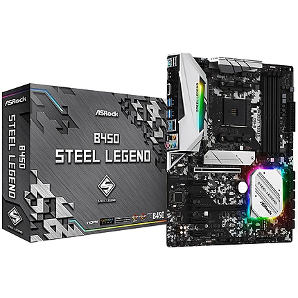 ASROCK Main Board Desktop B450 STEEL LEGEND (4xDDR4, HDMI/DP ,2xPCIe x16,4xPCIe x1, 2xM.2, 6 SATA3, USB 3.1,Type-C 1xCOM Port Header, 1 x PS/2) ATX retail