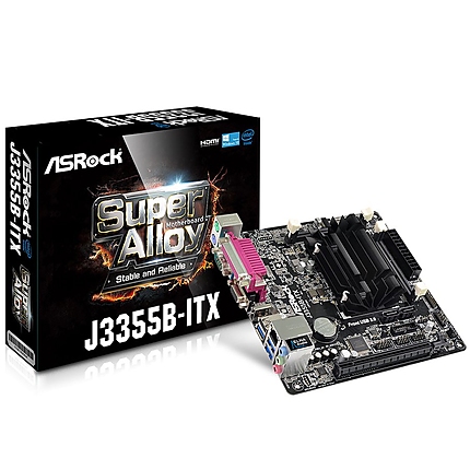 ASROCK Main Board Desktop (J3355 2.5GHz, DDR3 SO DIMM, 1xPCI 2.0x1,HDMI,VGA, 8ch, GLan,SATAIII,COM, LPT) Mini-ITX Box