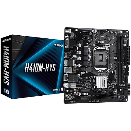 ASROCK Main Board Desktop H410M-HVS (S1200, 4xDDR4,2xPCIe x16,2xPCI Ex1, 6 SATA3, GLAN,VGA,HDMI,USB 3.1 ) M-ATX retail