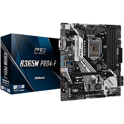 ASROCK Main Board Desktop B365 (S1151, 4xDDR4,2xPCIe x16,1xPCI Ex1, 6 SATA3 ,1x Ultra M.2, M.2 socket, GLAN,VGA,DVI,HDMI,USB 3.1) mATX retail