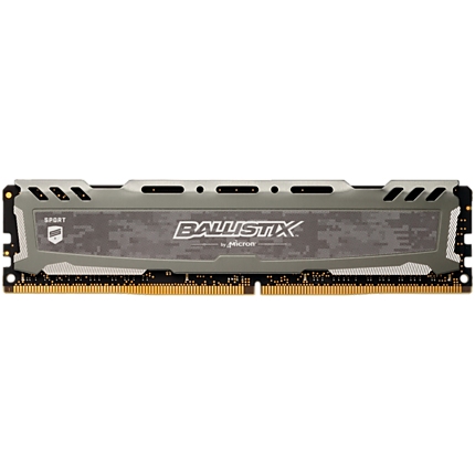 Crucial DRAM 8GB DDR4 2666 MT/s (PC4-21300) CL16 SR x8 Unbuffered DIMM 288pin Ballistix Sport LT DDR 4 UDIMM - Grey, EAN: 649528781987