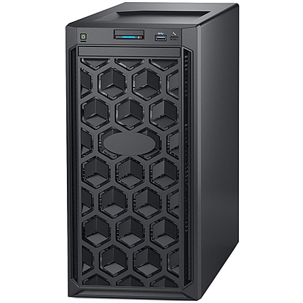 PowerEdge T140,Intel Xeon E-2124 3.3GHz 8M cache 4C/4T,3.5" Chassis up to 4 Cabled HDD,8GB 2666MT/s DDR4 ECC UDIMM,iDrac9 Bas.,2x1TB SATA 6Gbps 3.5"Cabled HDD,PERC H330 RAID,DVD+/-RW,TPM 1.2,On-Board LOM 1Gbe,EU power cord,3Y NBD