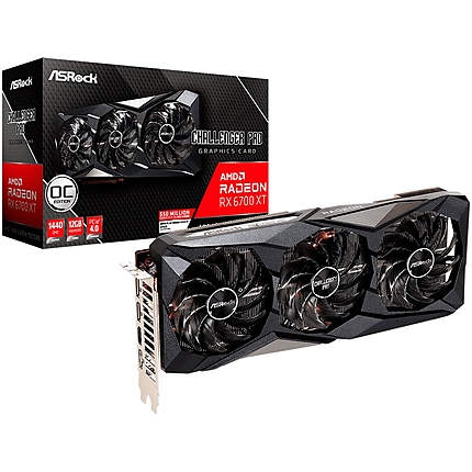 Asrock Video Card AMD Radeon Phantom Gaming RX6700XT CLP 12GO (RX6700XT, 2620/2375 MHz, 12GB 192-bit GDDR6, 1xHDMI, 3xDP 1.4, 2x8 pin, Recommended PSU 700W)