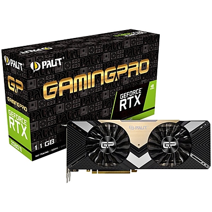 PALIT Video Card GeForce RTX 2080Ti nVidia, Gaming Pro  11GB GDDR6,352bit ,HDMI,DP1.4x3, USB TypeC part# NE208TT20LC-150A