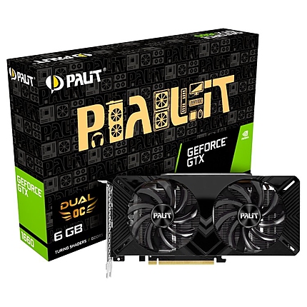 VC Palit nVidia GTX1660 Dual OC 6GB GDDR5, 192bit, DVI, HDMI, DP part# NE51660S18J9-1161A