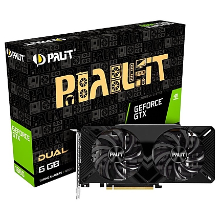 VC Palit nVidia GTX1660 Dual 6GB GDDR5, 192bit, DVI, HDMI, DP part# NE51660018J9-1161A