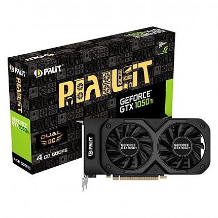 VC Palit nVidia GTX1050Ti Dual OC 4096MB 128BIT, Dual DVI+HDMI+DP part N# NE5105TS18G1D