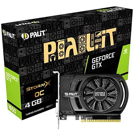 VC Palit nVidia GTX1650 StormX OC 4GB GDDR5 , 128bit, DVI, HDMI, part# NE51650S06G1-1170F