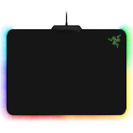 RAZER FIREFLY CLOTH ED. 355 mm x 255 mm x 3.5mm Cloth surface for balanced gameplay, textured weave for highly responsive tracking,Chroma customizable lighting, Synapse enabled,Gold-plate,Seven-foot, lightweight, braided fiber cable.