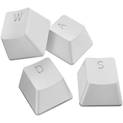 Razer PBT Keycap Upgrade Set - Mercury White, Superior PBT Material, Doubleshot Molding With Ultra-Thin Font, Works With Popular Keyboard Layouts, Fits all Razer mechanical and optical keyboards