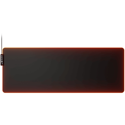 COUGAR Neon X, RGB Gaming Mouse Pad, HD Texture Design, Stitched Lighting Border + 4mm Thickness, Wave-Shaped Anti-Slip Rubber Base, Cloth / Nature Rubber, 800 x 300 x 4mm