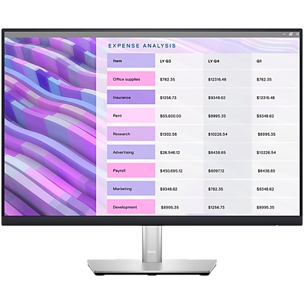 Dell Monitor LED Professional P2423, 24", WUXGA 1920x1200, 16:10 60Hz, IPS AG, ComfortView Plus, 300 cd/m2, 1000:1, 178/178, 8ms/5ms, HDMI, DP, DVI, VGA, 4x USB 3.2, Height, Pivot, Swivel, Tilt adjustable, 3Y