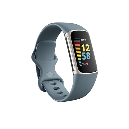 Fitbit Charge 5, Steel Blue, Platinum Stainless Steel