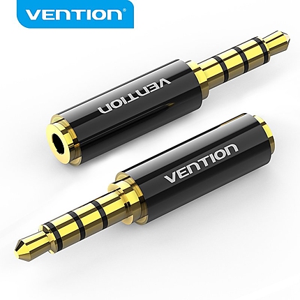 Vention адаптер Adapter Audio 3.5mm M / 2.5mm F  Black Metal - BFBB0