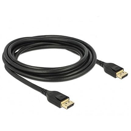 Кабел Delock, DisplayPort мъжко - DisplayPort мъжко, 3.0м, 8K 60 Hz, Черен