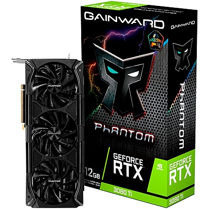 Gainward GeForce RTX 3080 Ti Phantom, 12 GB GDDR6X, 384 bit, PCI-Express Gen4 x16, 3x DP, 1x HDMI, 8 pin pwr connector, NED308T019KB-1020M