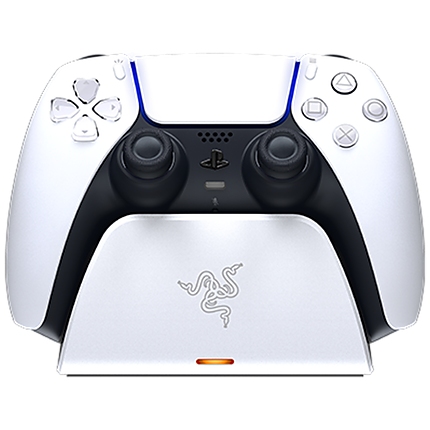 Razer Quick Charging Stand for PS5 - White, Quick Charge, Curved Cradle Design, Matches Your PS5 DualSense Wireless Controller, Powered by USB (Controller not included)