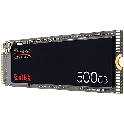 SANDISK Extreme PRO 500GB SSD, M.2 2280, NVMe, Read/Write: 3400 / 2500 MB/s, Random Read/Write IOPS 410K/330K