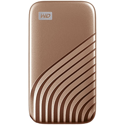 WD 500GB My Passport SSD - Portable SSD, up to 1050MB/s Read and 1000MB/s Write Speeds, USB 3.2 Gen 2 - Gold