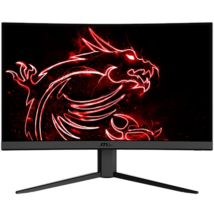 MSI Optix G24C4 Curved Gaming Monitor, 23.8" 144Hz, FHD (1920x1080) 16:9, VA Anti-glare, 1ms, 250nits, 3000:1, 178°/178°, 1500R Curve, Freesync Premium, Adjustable Stand, 1x DP, 2x HDMI, 3Y Warranty