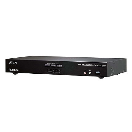 KVM превключвател ATEN CS1842-AT-G, 2 порта USB 3.0, За 2 HDMI монитора