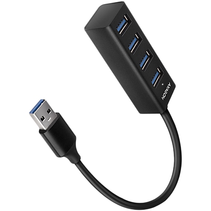 AXAGON HUE-M1AL 4x USB 3.2 Gen 1 MINI hub, metal, 1.2m USB-A cable