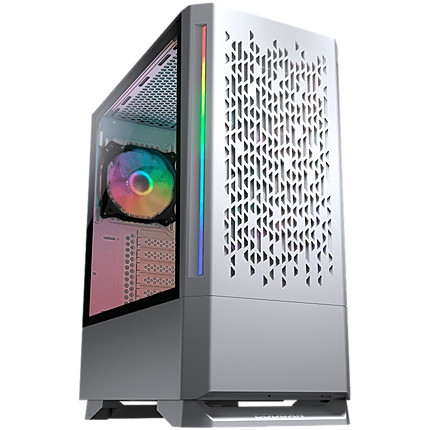 COUGAR MX430 Air RGB (White), Mid Tower, Mini ITX / Micro ATX / ATX, USB 3.0 x 2, USB 2.0 x 1, Mic x 1 / Audio x 1, Reset Button, RGB Button, 3x ARGB