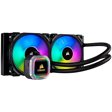 Corsair Hydro Series H100i RGB PLATINUM Liquid CPU Cooler, an all-in-one liquid CPU cooler with a 240mm radiator and vivid RGB lighting that’s built for extreme CPU cooling, Cooling Socket Support Intel 115x, Intel 2011/2066, AMD AM3/AM2/AM4, TR4