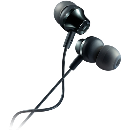 CANYON Stereo earphones with microphone, metallic shell, 1.2M, dark gray