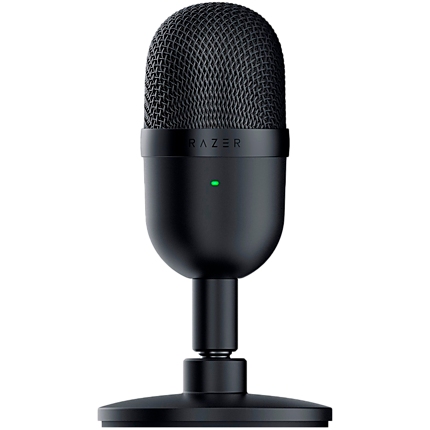 Razer Seiren Mini - Black, Ultra-compact Streaming Microphone, Professional Recording Quality, Ultra-precise supercardioid pickup pattern, Ultra-compact build, Heavy-duty tilting stand, Built-in shockmount, USB plug-and-play