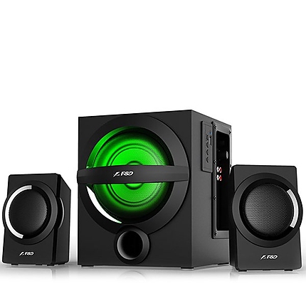 Multimedia Bluetooth Speakers F&D A140X (2.1 Channel Surround, 12Wx2+13W, 160Hz~20kHz, Subwoofer: 45Hz~ 105Hz, Bluetooth 4.0, USB card reader, FM, digital, Remote Control, Wooden, Black)