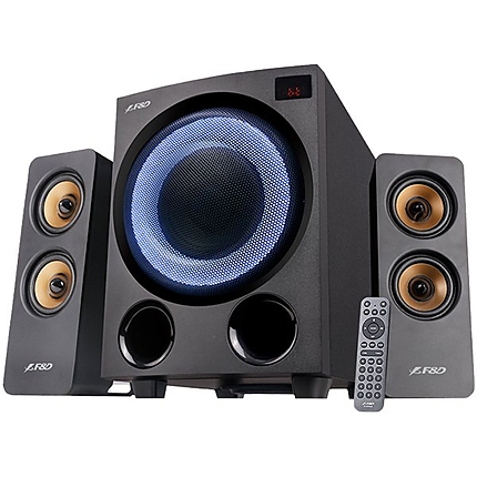 Multimedia Bluetooth Speakers F&D F770X 2.1 (Subwoofer driver: 5.25”*2pcs / Satellite driver: 2.5”*4pcs), BT 5.0 /AUX/FM/USB/OPTICAL, LED Display, Multicolor LED lighting, 76W