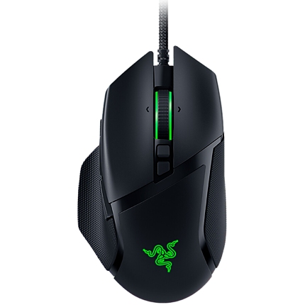 Razer Basilisk V3, 2nd-gen Razer Optical Mouse Switch rated for 70 million clicks, Optical Sensor - 26,000 DPI, 4-way Razer HyperScroll tilt wheel, Electronically actuated notched and free-spinning modes, Razer Speedflex Cable, Razer Chroma RGB