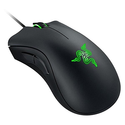 Razer DeathAdder Essential gaming mouse,True 6,400 DPI optical sensor,Ergonomic Form Factor,Mechanical Mouse Switches with 10 million-click life cycle,1000 Hz Ultrapolling,Single-color green lighting