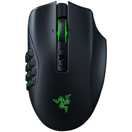 Razer Naga Pro Wireless Gaming Mouse, Up to 150 Hours battery life, Razer Chroma RGB, Optical sensor, 20,000 DPI, Speedflex Cable, 3 Swappable Side Plates, Up to 19+1 Programmable Buttons