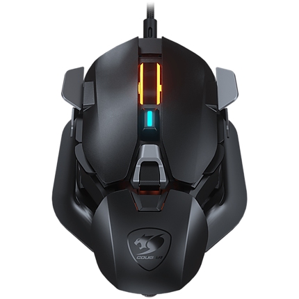 COUGAR DualBlader, Gaming Mouse, PixArt PMW3389 Optical gaming sensor, 16 000 DPI, 2000Hz Poling Rate, 60M gaming switches, 12 Programmable Buttons, Weight: 99-107g, Evolutionary DYNASTRUT Design, Ultraflex Cable, Customized Components