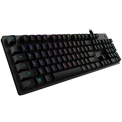 LOGITECH G512 CARBON LIGHTSYNC RGB Mechanical Gaming Keyboard with GX Brown switches-CARBON-US INT'L-USB