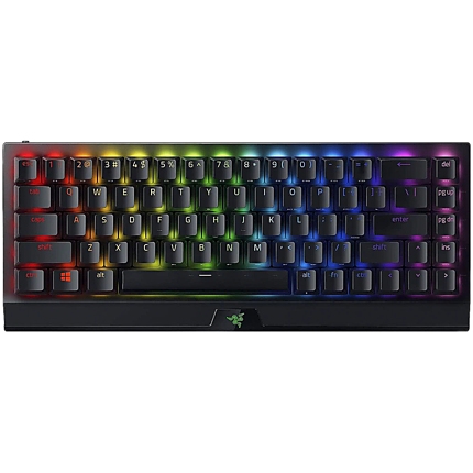 Razer BlackWidow V3 Mini HyperSpeed (Green Switch), US Layout, HyperSpeed Wireless (2.4 Ghz), Bluetooth or USB-C, size 65%, RGB Chroma, 80 million keystroke, 1000 Hz Ultrapolling, Aluminum construction