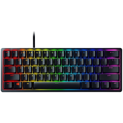 Razer Huntsman Mini (Red Switch), US Layout, Black, Razer Clicky Optical Switch, Razer Chroma customizable backlighting w/ 16.8 million colors, up to 5 profiles Hybrid onboard storage, Detachable Type-C Connectivity, 100 million keystroke lifespan