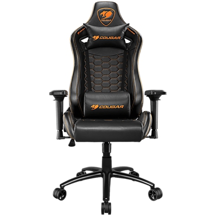 COUGAR OUTRIDER S Black, Gaming Chair, Body-embracing High Back Design, Premium PVC Leather, Head and Lumbar Pillow, 180Вє Reclining, Full Steel Frame, 4D Adjustable Armrest, Class 4 Gas Lift Cylinder