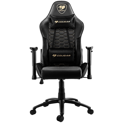 COUGAR OUTRIDER - Royal, Gaming Chair, Premium PVC Leather, Head and Lumbar Pillow, High Density Shaping Foam, Continuous 180Вє Reclining, Adjustable Tilting Resistancer, 2 Direction Adjustable armrest, Full Steel Frame, Class 4 Gas Lift Cylinder