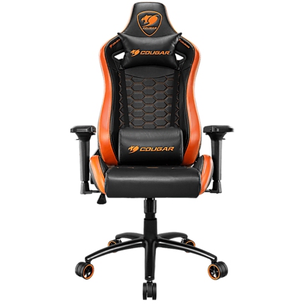 COUGAR OUTRIDER S, Gaming Chair, Body-embracing High Back Design, Premium PVC Leather, Head and Lumbar Pillow, 180Вє Reclining, Full Steel Frame, 4D Adjustable Armrest, Class 4 Gas Lift Cylinder