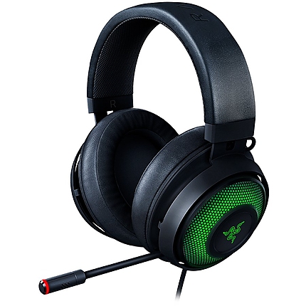 Razer Kraken Ultimate, THX Spatial Audio, Custom-tuned 50mm drivers, Active noise-canceling microphone, Eyewear-friendly cooling gel cushions, Razer Chroma RGB, Frequency response: 20 Hz – 20 kHz, Connection type: USB Digital, Oval ear cushions